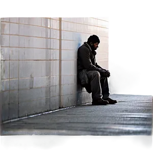 Homeless Man In Shadow PNG Afh