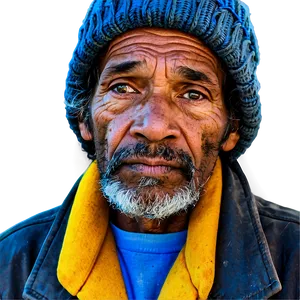 Homeless Man In Winter Png 06132024 PNG image