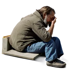 Homeless Man On Sidewalk PNG 54 PNG