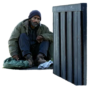 Homeless Man On Street PNG 63