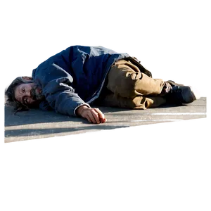 Homeless Man On Street PNG 78