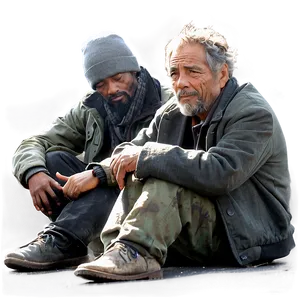 Homeless Man Sitting Png Klv PNG image