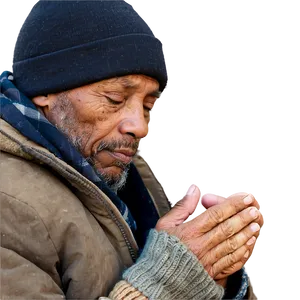 Homeless Man Warming Hands PNG 52 PNG