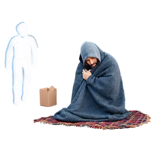 Homeless Man With Blanket Png Yim53 PNG image