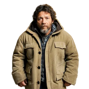 Homeless Man With Coat PNG 06132024