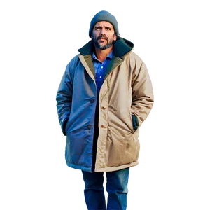 Homeless Man With Coat PNG 41