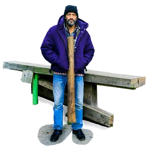 Homeless Man With Coat PNG Vrf19 PNG