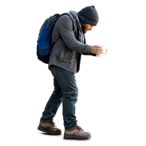 Homeless Man With Cup PNG 29 PNG