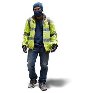 Homeless Man With Mask PNG 06132024