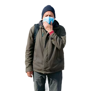 Homeless Man With Mask PNG 06132024