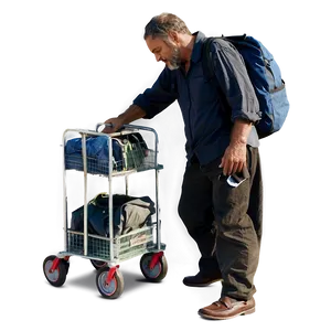 Homeless Man With Trolley PNG 17 PNG