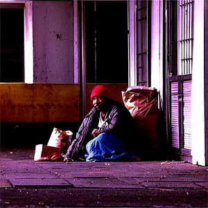 Homeless People Sheltering PNG Ahi