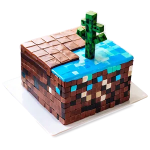 Homemade Minecraft Cake Png 06132024 PNG image