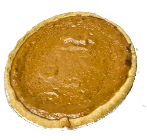 Homemade Pumpkin Pie Top View PNG image