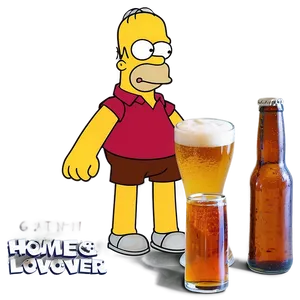 Homer Simpson Beer Lover PNG 38