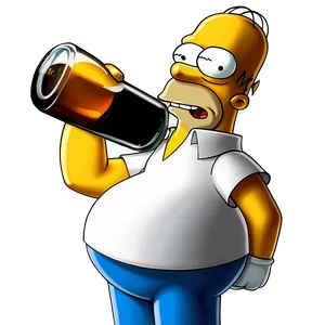 Homer Simpson Beer Lover PNG Uuw