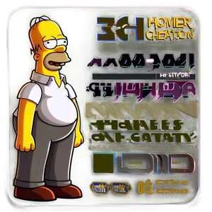 Homer Simpson Cartoon Character Png 05212024 PNG image