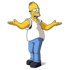 Homer Simpson Cartoon Character PNG Rpj