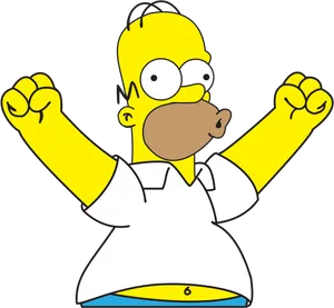 Homer Simpson Celebrating
