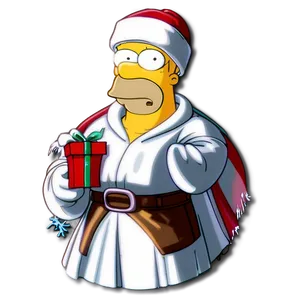 Homer Simpson Christmas Cheer PNG 21