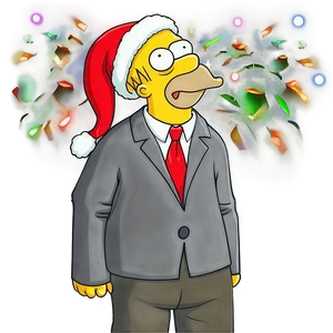 Homer Simpson Christmas Cheer PNG Wxr24