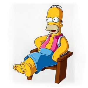 Homer Simpson Classic Pose PNG Dpf