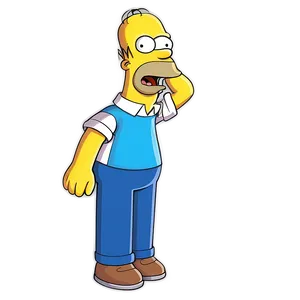 Homer Simpson Classic Shout PNG Gcj94