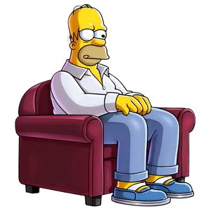 Homer Simpson Couch Potato PNG 05212024