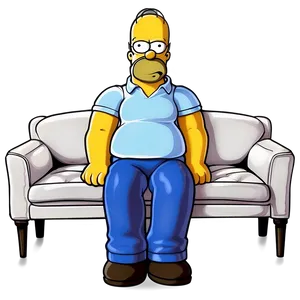 Homer Simpson Couch Potato PNG Yhg90 PNG