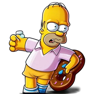 Homer Simpson Donut Lover PNG 05212024