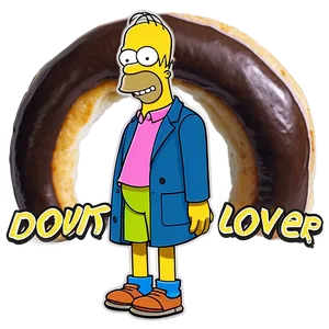 Homer Simpson Donut Lover PNG 80