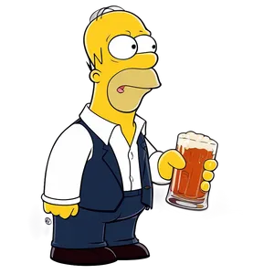 Homer Simpson Duff Beer PNG 96