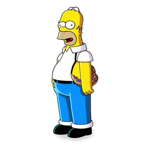 Homer Simpson Eating Donut PNG 05212024