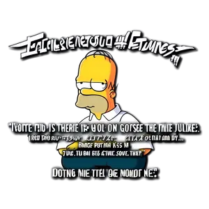Homer Simpson Famous Quote PNG Fyj