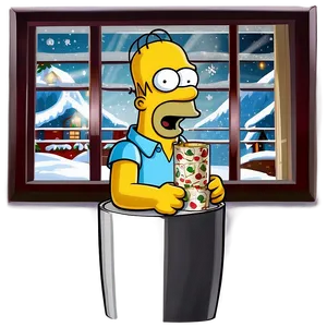 Homer Simpson Festive Moments Png 12 PNG image