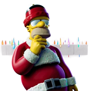 Homer Simpson Festive Moments PNG Jmp27