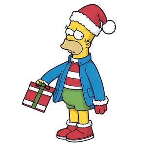 Homer Simpson Holiday Spirit PNG 25 PNG