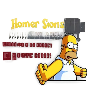 Homer Simpson Iconic Look PNG Vvi