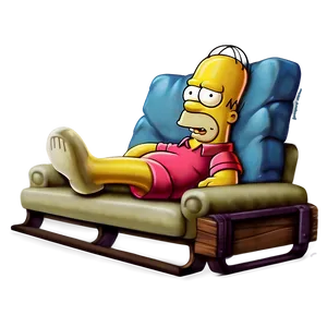 Homer Simpson Lazy Sunday PNG 44