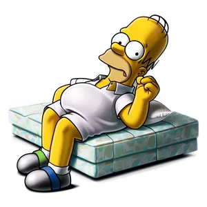 Homer Simpson Lazy Sunday PNG 8