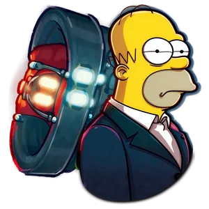 Homer Simpson Mischievous Grin PNG Hag15 PNG