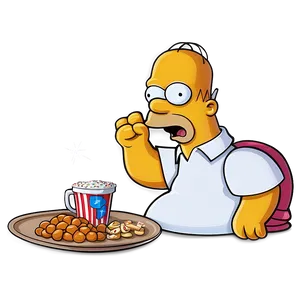 Homer Simpson Movie Night PNG Adc PNG