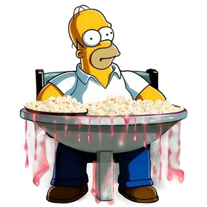 Homer Simpson Movie Night PNG Pfy PNG