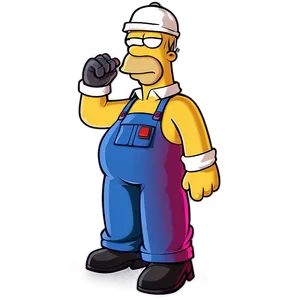 Homer Simpson Nuclear Power Plant Worker PNG Dcq