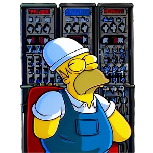 Homer Simpson Nuclear Power Plant Worker PNG Rlt92