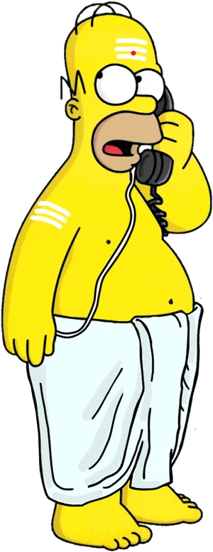 Homer Simpson On Phone