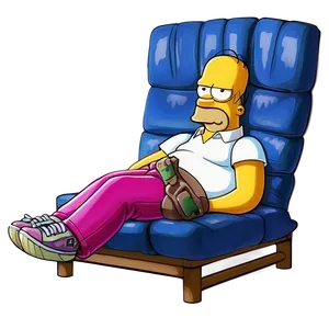 Homer Simpson Relaxing Day PNG 96 PNG