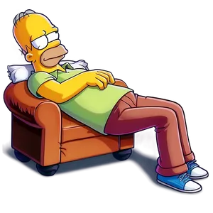 Homer Simpson Relaxing Day PNG Pxi PNG