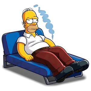 Homer Simpson Relaxing Day PNG Rhq20 PNG