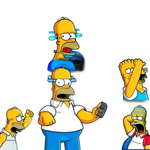 Homer Simpson Silly Faces Collection PNG Est